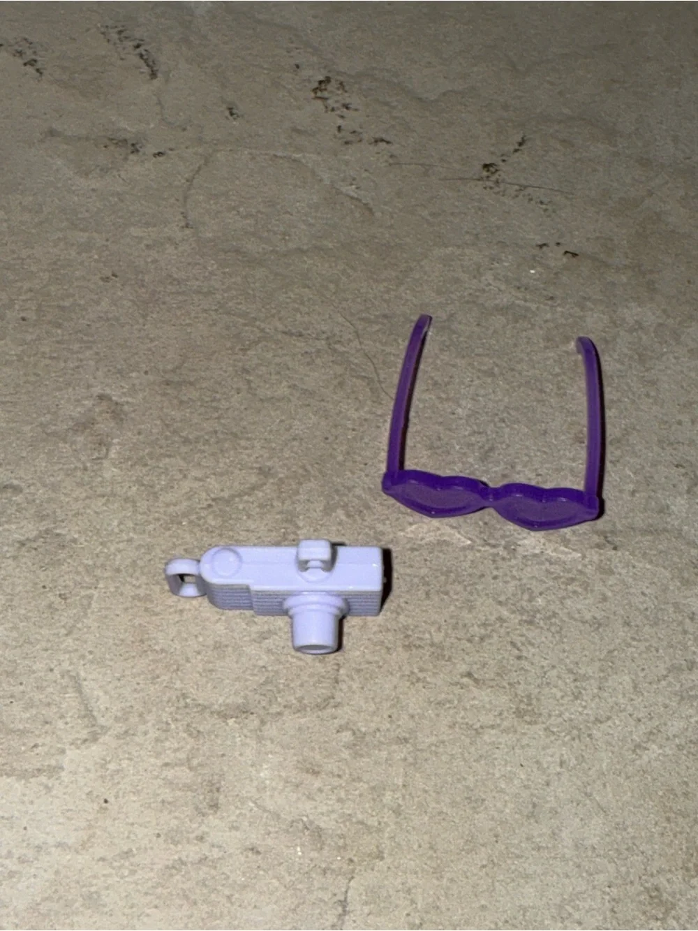 Barbie cameras and heart shape sunglasses